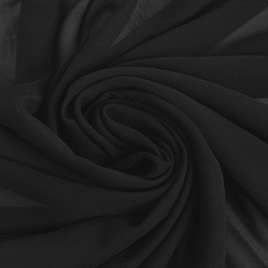 Voal Chiffon - Negru folosit la fabricarea rochiilor