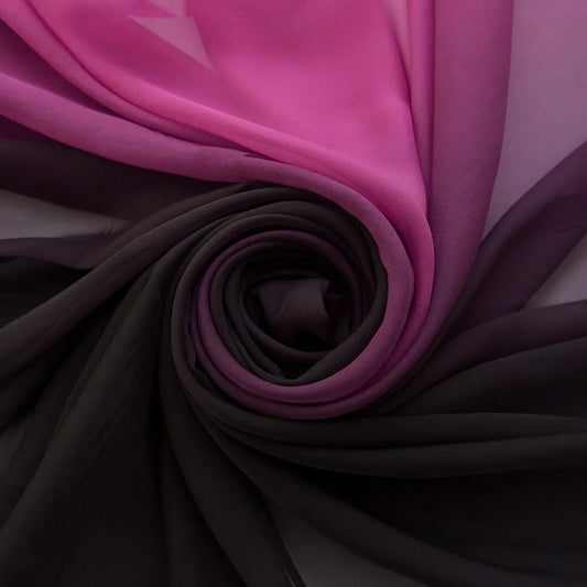 Voal matase in degrade - Ciclam