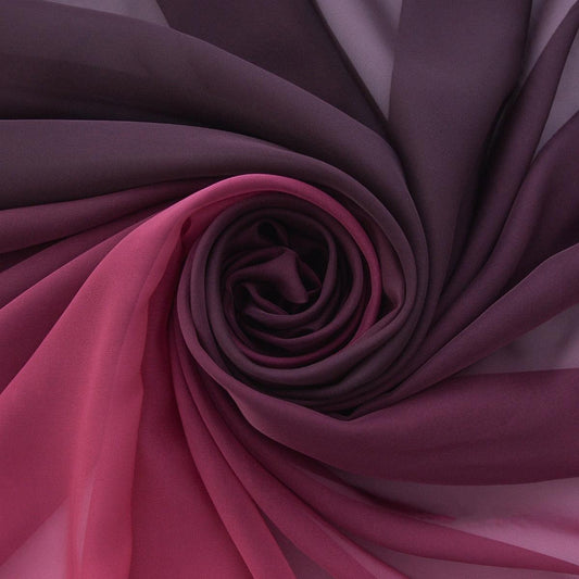 Voal matase in degrade - Nuante de mov