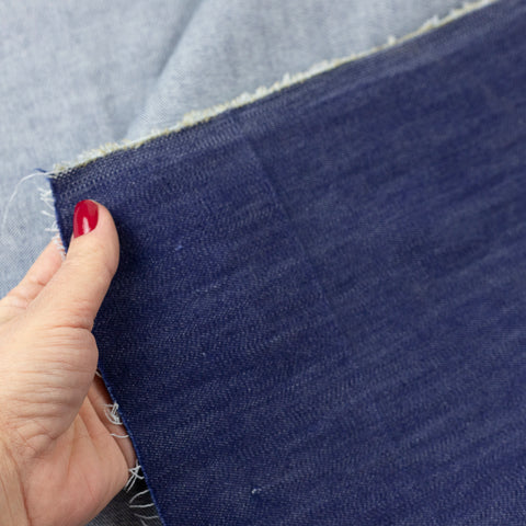 Blug (denim) albastru indigo elastic