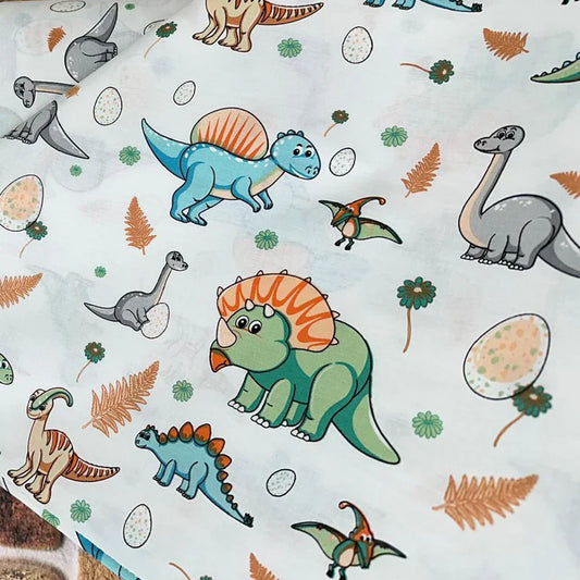 Bumbac lenjerie de pat Dinozauri 240 cm