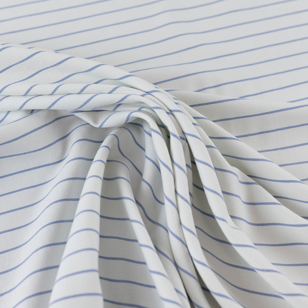 PACHET 8 metri Bumbac Elastic - alb cu dungi bleu