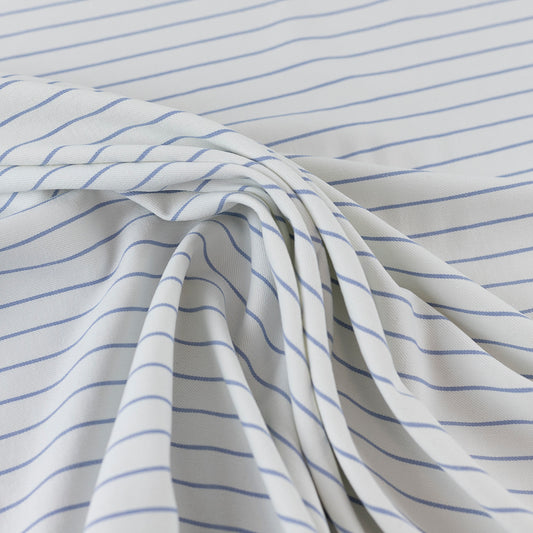 PACHET 8 metri Bumbac Elastic - alb cu dungi bleu