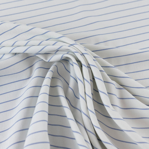 PACHET 8 metri Bumbac Elastic - alb cu dungi bleu