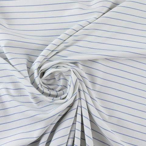 PACHET 8 metri Bumbac Elastic - alb cu dungi bleu