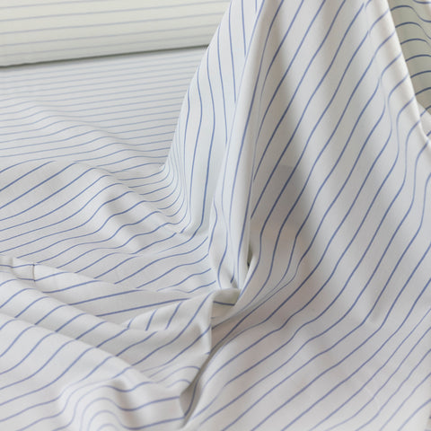 PACHET 8 metri Bumbac Elastic - alb cu dungi bleu