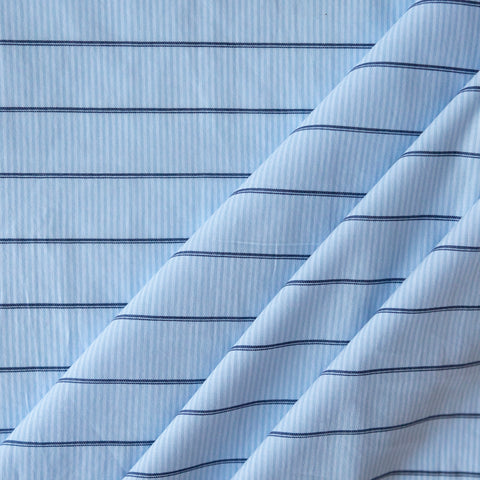 Bumbac bleu cu dungi albastre si bleu