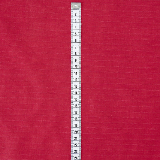 Bumbac elastic rosu cu dungi discrete