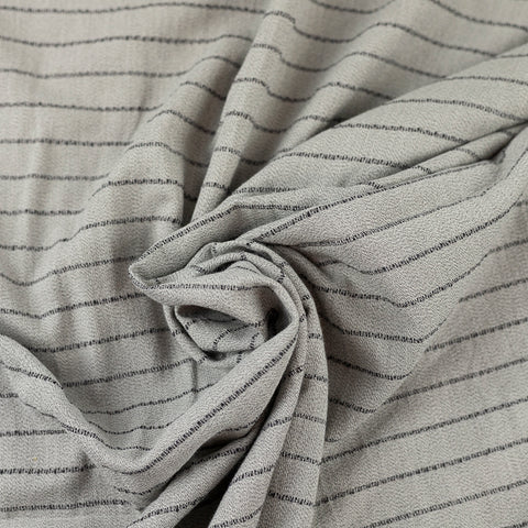 Pachet 19 metri Bumbac gri cu dungute negre