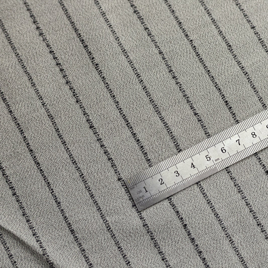 Pachet 19 metri Bumbac gri cu dungute negre