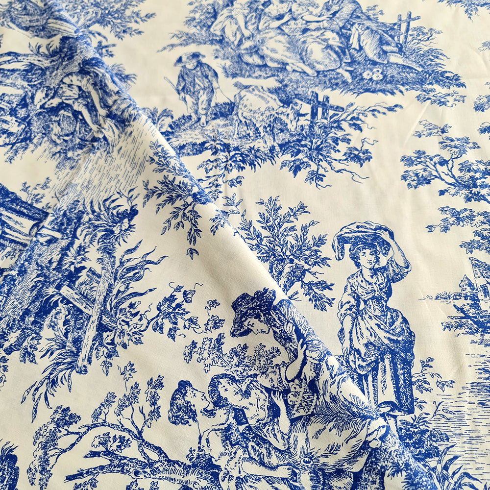 Bumbac lenjerie de pat Desen Albastru