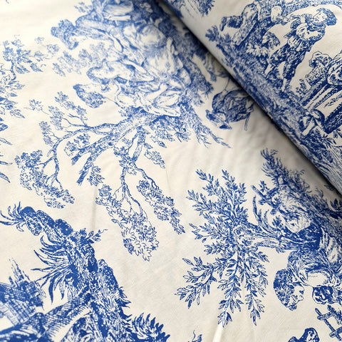 Bumbac lenjerie de pat Desen Albastru