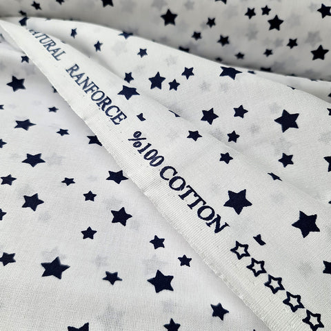 Bumbac lenjerie de pat imprimat stelute 240 cm