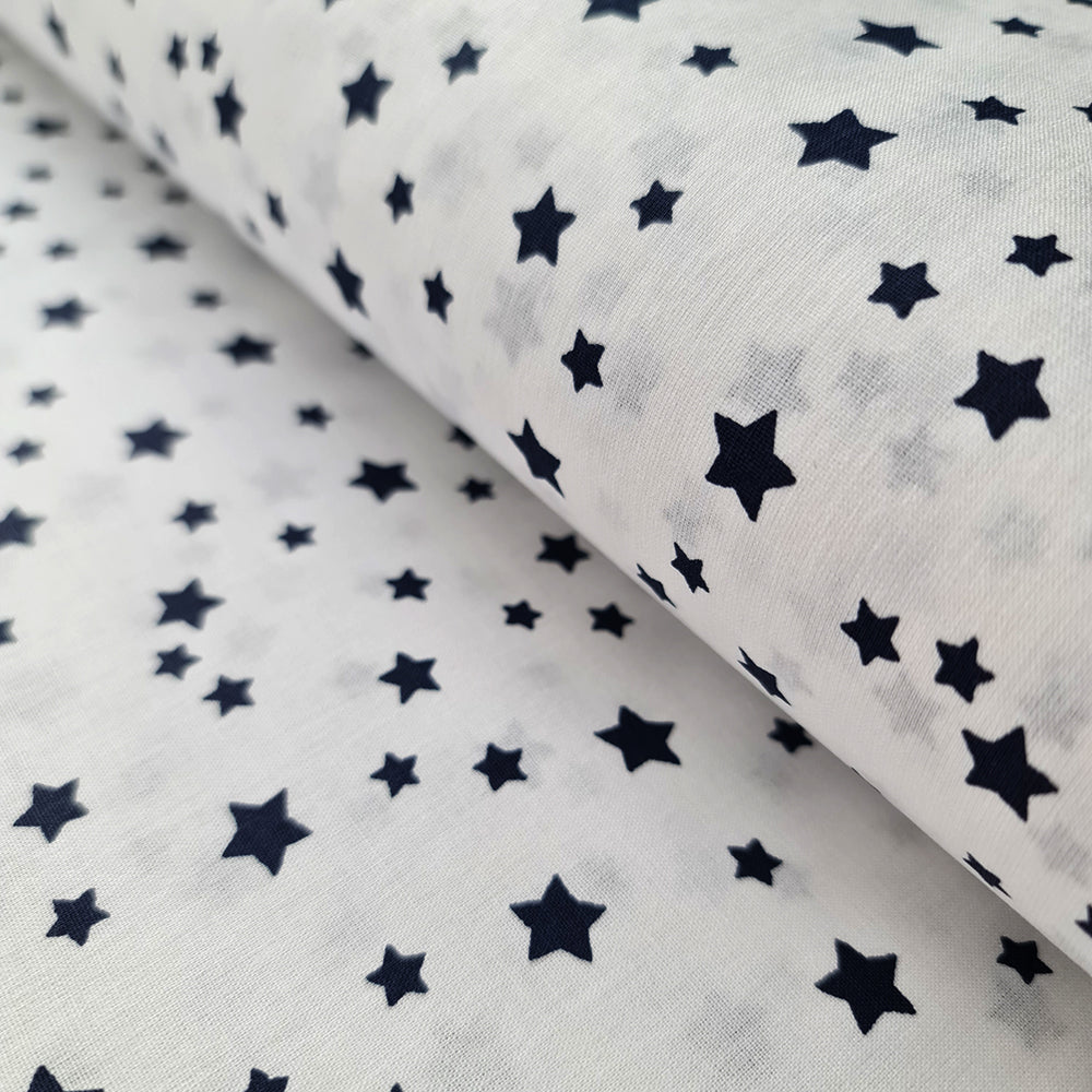 Bumbac lenjerie de pat imprimat stelute 240 cm