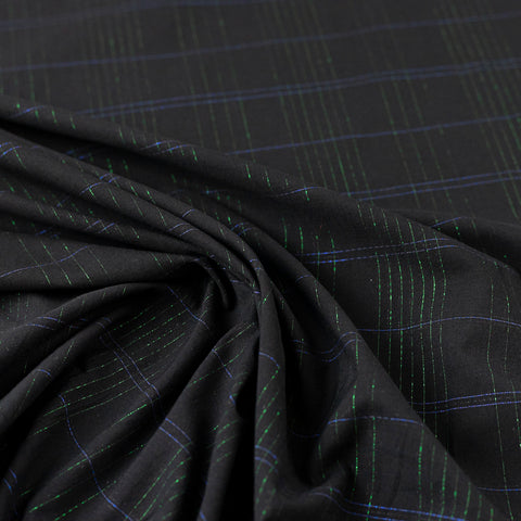 Pachet 22 metri Bumbac negru cu dungi metalizate