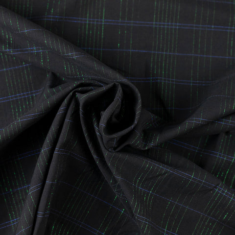 Pachet 22 metri Bumbac negru cu dungi metalizate