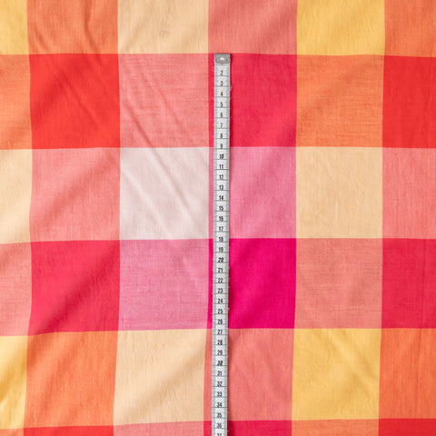 Bumbac subtire carouri multicolore