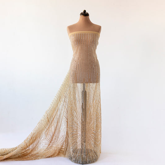 Dantela Aurie cu Paiete