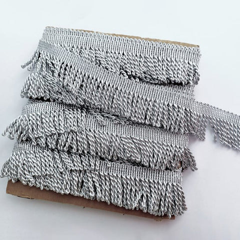 Franjuri argintii 6 cm latime - Rola 11 m