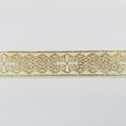 Galon Bisericesc Ivoire cu Auriu 2 Fete