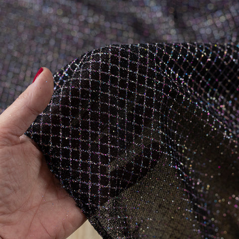 Lurex Negru cu Sclipici