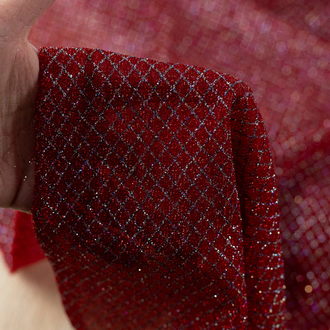 Lurex Rosu cu Sclipici