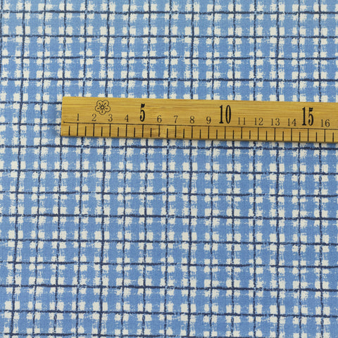 Material pentru fata de masa albastru cu patratele