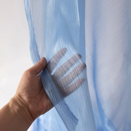 Organza Bleu Texturata