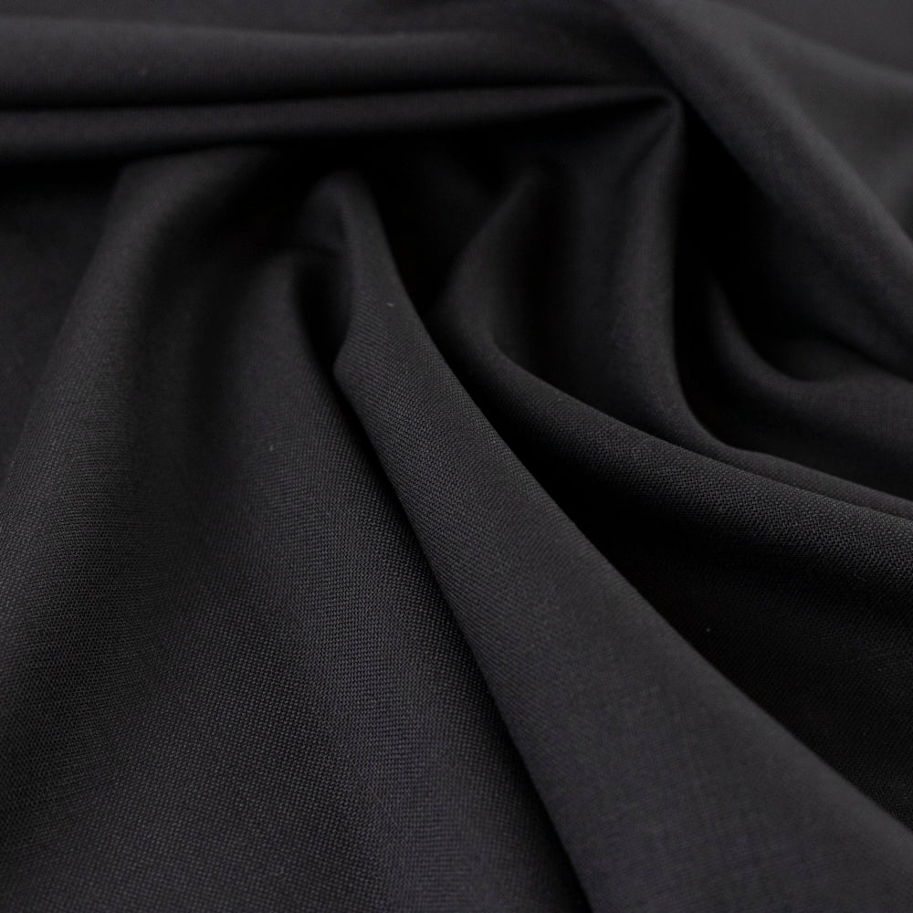 Pachet 10 metri stofita elastica neagra cu Lana