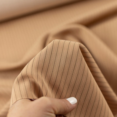 Pachet 11 metri stofita crem cu dungi