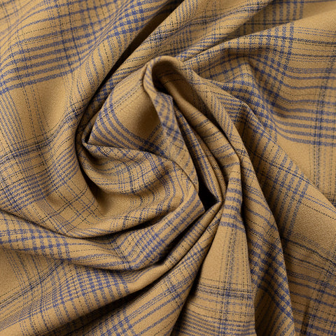 Pachet 14 metri stofita maro cu carouri