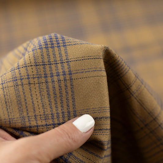 Pachet 14 metri stofita maro cu carouri