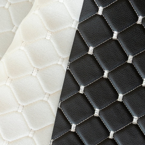 Piele Ecologica cu Burete Neagra cu Cusatura Alba