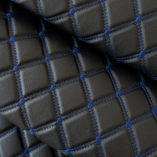 Piele Ecologica cu Burete Neagra cu Cusatura Albastra