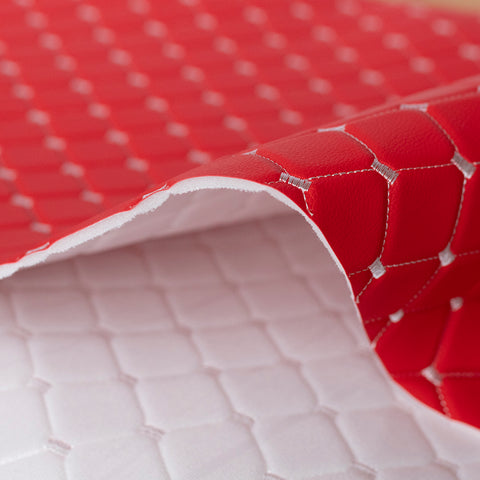 Piele ecologica rosie cu patrate