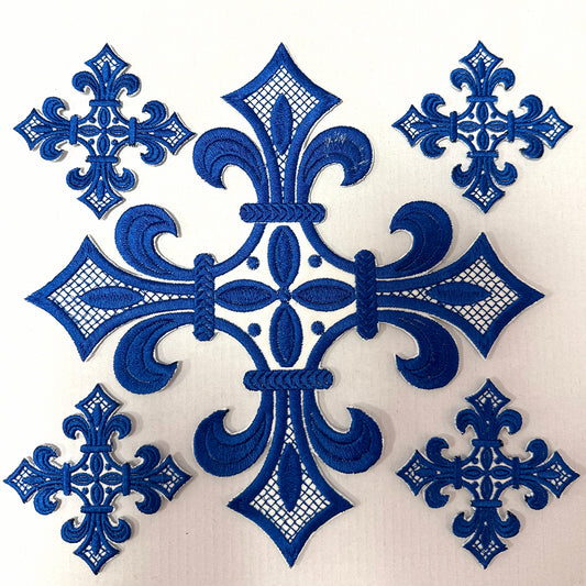 Set Cruci Brodate Albastre