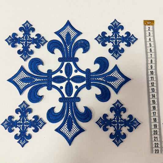 Set Cruci Brodate Albastre