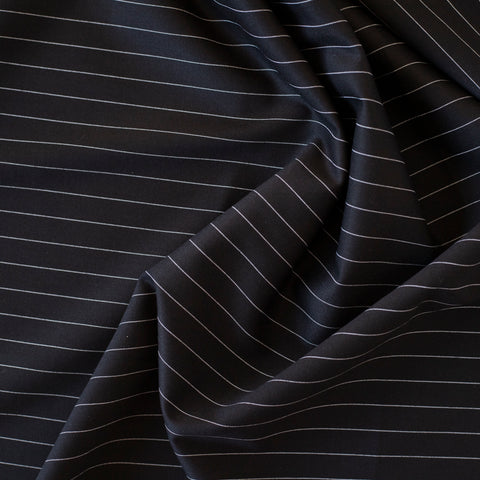 Stofa Costume Premium Neagra cu Dungi Albe