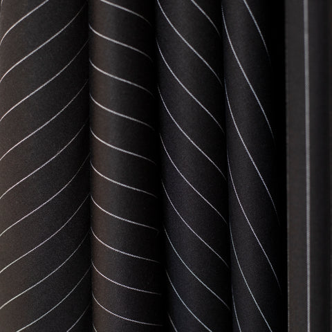Stofa Costume Premium Neagra cu Dungi Albe