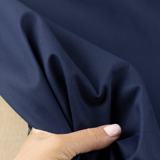 Stofita Bumbac elastica bleumarin (costume, rochii)