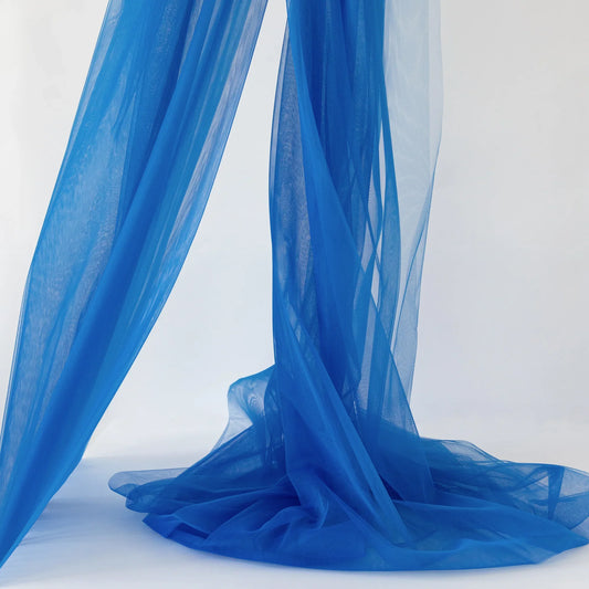 Tiul Fin Premium 3 m Latime Albastru Royal