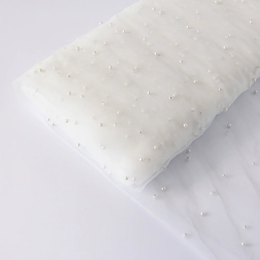 Tulle cu perle Ivoire