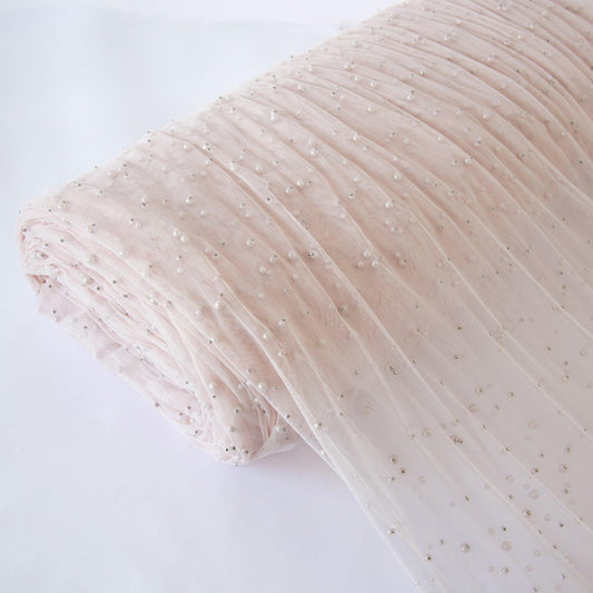 Tulle cu perle inegale Roz