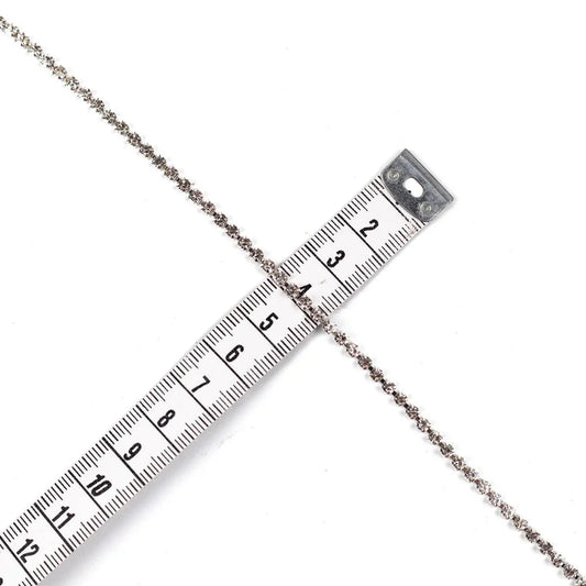 Banda argintie cu cristale 2 mm