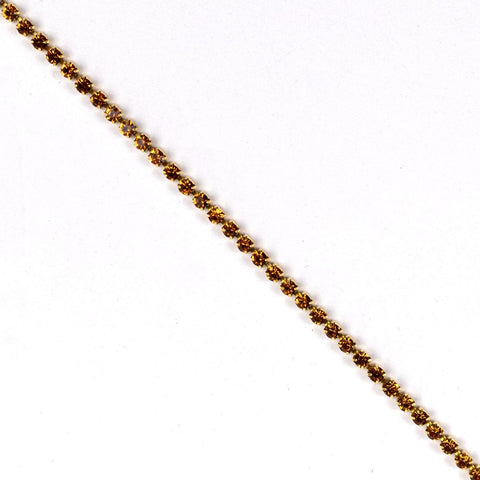 Banda aurie cu cristale aurii 2 mm