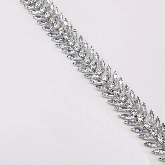 Banda cu cristale model spic 2.5 cm