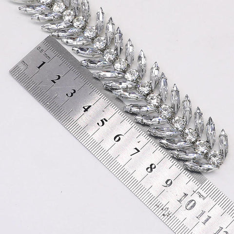 Banda cu cristale model spic 2.5 cm