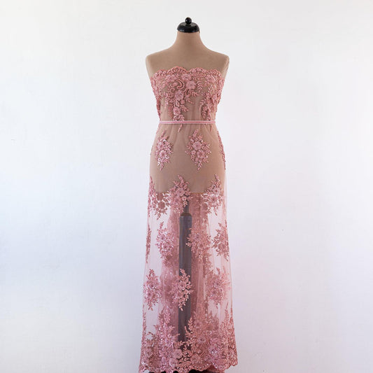 Dantela roz prafuit flori