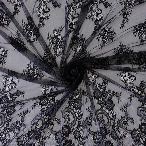 Dantela Chantilly Negru