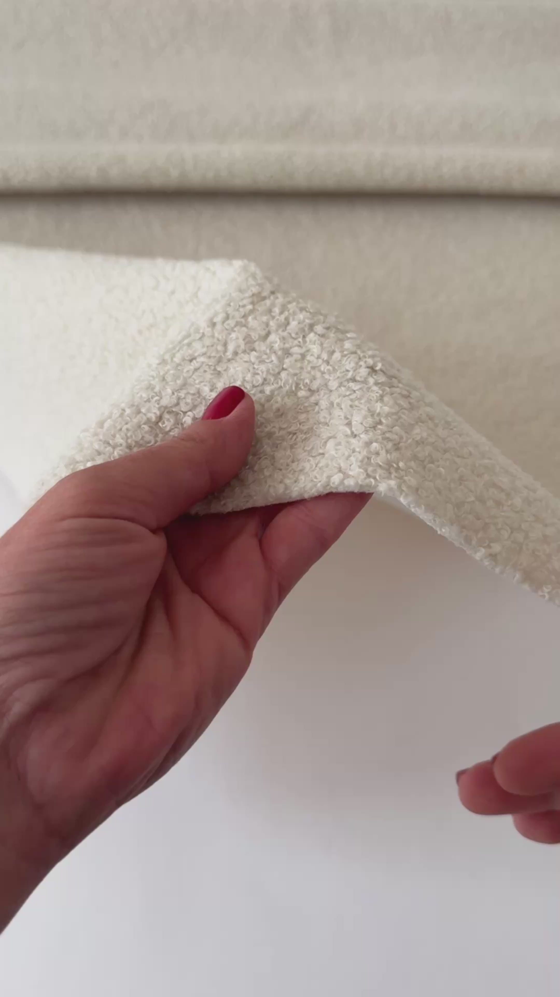 Stofa Palton Boucle Off-White